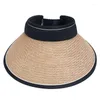 Wide Brim Hats 1 Summer Women's Sunshade Hat Sun Beach Uv Resistant Cycling Decoration