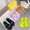 2023 diseñador de lujo correas de hebilla de nylon sandalias para mujer Material EVA espuma ultraligera Deportes casuales Sandalias transpirables damas de verano Zapatos de cabeza redonda plana al aire libre