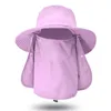 Summer Outdoor Quick Drying Bucket Hats Breathable Sunshade Hat with Face Masks