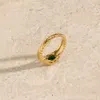 Bandringen 2021 Nieuwe dunne ringband textuur gegraveerd klein vierkant 3a kubieke zirconia stenen ring blk wit groen rode edelsteen ring j230517