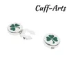 Knappomslag för män Shamrock Imitation Cufflinks Tuxedo Business Formal Shirts C10473