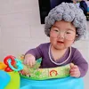 Keepsakes Topi Anak Anak Perempuan Laki Laki Lucu Wanita Tua Rambut Wig Beanie Benang Wol Rajutan Anak Bayi Fotografi Props 3 M 5T 230516