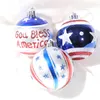 Ornamentos de bola de 4 de julho Atualize a bandeira americana Bolas Bolas Independência Dia Decorações Patrióticas Patrióticas