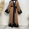 Ethnische Kleidung Kimono Muslim Abaya Frauen Kaftan Khimar Gebet Robe Eid Mubarak Ramadan Kleid Islamische Abayas Dubai Luxus Weiß