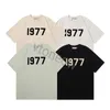 21ss Designer Tide T Shirts 1977 Chest Letter Laminado Print Manga corta High Street Loose Oversize Casual T-shirt 100% Cotton Tops para hombres y mujeres essentail camiseta