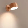Veilleuses Lampe de lecture en bois 3 niveaux de luminosité Rechargeable Boule rotative à 360 ° Réglable Contrôle tactile Chevet