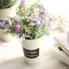 Dekorativa blommor 2st konstgjorda frostade fält Daisy Grass Flower Bush Simulation Wholesale Garden Wedding Home Decor