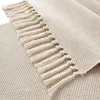 Table Runner Modern Table Runner Simple Nordic Style Beige Table Flag Handmade Tassel Cotton Linen Tablecloth Bed Runners Table Decoration 230517