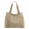 Taillezakken grote draagtas dames canvas handtassen multi pocket retro casual schoudertopgreep tasje tas portemonnee