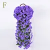 Flores decorativas grinaldas simulação simulação no dia dos namorados parede de casamento cesto de cesta de flor Violet artificial decoração orquídea fa