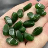 Losse edelstenen 7 15 mm natuurlijke groene jades rhombische twist -kralen voor sieraden maken doe -het -zelf ketting oorrelarmband charmes sieraden accessoires