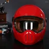 Caschi da moto Vintage Retro in fibra di vetro Moto Cruise Casco da moto Casque Casco Full Face Chopper Rider