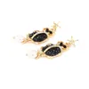 Boucles d'oreilles pendantes alliage Antique strass perles coccinelle pour femmes Vintage métal perle pendentif goutte fille breloque bijoux