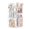 Boîtes de rangement Transparent Maquillage Organisateur Cosmétique Boîte En Plastique Organizador Maquillaje Rotation Diamant Motif Bijoux Présentoir