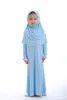 Vêtements ethniques Musulman Enfants Filles Robe De Prière Hijab Abaya Robe Arabe Dubaï Enfants Ramadan Caftan Foulard Islamique Eid Robe De Soirée Jilbab 230517