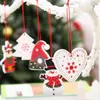 Kerstdecoraties 12 -stks/Lot Tree Decoratie houten sneeuw sneeuwpop decoratieve hangend vakantie feest navidad home decor