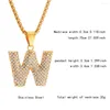 Pendant Necklaces Letter W Fashion Personality Hip-hop Jewelry Stainless Steel For Men And Women Necklace STN2451 Trendy