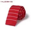 Neck Ties HUISHI Slim Fashion Dasi Rajut untuk Pria 5 5 Cm Solid Hitam Putih Abu abu Biru Burgundy 230517