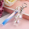 Keychains Korean Colorful Keychain Crystal Acrylic Doll Pendant Car Key Chain Ring Girls Small Presents Wholesale