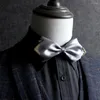 Bow Ties Men Wedding Banquet Party Collar Shirt Tie Handmade Women Necktie Personality Double Two Layer Alloy Metal Head Chic Bowtie