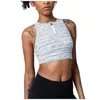 Tenue de yoga soutien-gorge de gymnastique col haut à bretelles haut de sport femmes demi fermeture éclair sous-vêtements respirants serré élastique Push Crop soutiens-gorge