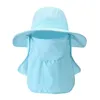 Summer Outdoor Quick Drying Bucket Hats Breathable Sunshade Hat with Face Masks