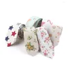 Bow Ties Fashion Linn For Men Skinny 6cm Coldie Qstrich Flower Stars Feuilles Prints Party Casual Casual Corbatas Gravata Cadeau