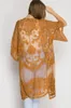 Женские купальники летние женщины кружевные крючковые бикини для бикини прикрытие кимоно кардиган Kaftan купальный костюм с длинным рукавом пляжный платье 230516