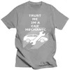 T-shirt da uomo 2023 T-shirt da regalo di compleanno T-shirt da uomo T-shirt con scollo a V Trust Me Im A Car Mechanic Cotton Young Hip Hop Tees Cool Tops all'ingrosso