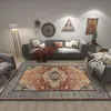 거실을위한 카펫 페르시아 스타일 고급스러운 침실 깔개 및 클래식 칠면조 학습 플로어 매트 커피 테이블 지역 깔개