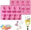 Sexy Penis Molds Cake Mold para chocolate Candy Birthday Party Festa engraçada Cubo de gelo açucaro fondent mofo gg de grau alimentar antiaderente