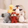 18 cm mini fluffig räv duck uggla plysch leksak härlig pingvin plysch leksak djur docka baby tröstande sov leksak för barn barn gåva