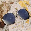 Retro Polarized Sunglasses Men Women 55-47 Metal Frame Designer Pilot Shades Outdoor UV400 Sun Glasses for Driving Fishing
