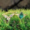 Cluster Rings Gem's Beauty 925 Sterling Silver Marquise Lab Green Zircon Band for Women Matching Wedding Engagement Stacking Set