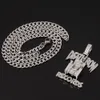 Set di gioielli da sposa Hip Hop DEATHROW RECORDS Collana Prigioniero Strass Accessori pendenti per uomo Donna Iced Out 230517