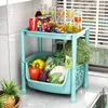 Полки ванной комнаты кухонная стойка для хранения стойки на пол Многослойные фрукты и овощная корзина.