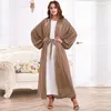 Etniska kläder abaya för kvinnor dubai elegant mode hijab cardigan klänning kalkon kaftan islam arab maxi ramadan vestidos blygsam mantel