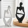 装飾的なオブジェクトボルミール思想家樹脂彫像ノルディック抽象抽象像クラフトホームモダンアート彫刻リビングルームデスクトップデコレーションアクセサリー230516