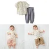 Set di abbigliamento Neonate Vestiti estivi T-shirt Bloomers Set Abbigliamento casual in garza di cotone