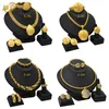 Bröllop smycken set xuhuang afrikanska halsband armband öronuppsättningar nigerianska bröllop smycken set etiopisk guld färg halsband smycken set gåvor 230516