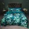 Sängkläder sätter regny säsong 3d blommor sängplåt kudde täcke täcker täcke 1000tc högdensitet bomullstyg mycket mjukt
