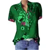 여자 블라우스 여성 패션 트렌디 한 민소매 버튼 업 플로럴 프린트 탑 티셔츠 캐주얼 한 여름 레이스 스티칭 셔츠 조끼