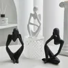 装飾的なオブジェクトボルミール思想家樹脂彫像ノルディック抽象抽象像クラフトホームモダンアート彫刻リビングルームデスクトップデコレーションアクセサリー230516