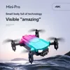 Mini dron fotografia lotnicza 4K Pozycja przepływu optycznego Przeszkogość Unikanie Gradient Kolor zdalny samolot samolot zabawka