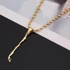 Chains Unisex Stainless Steel Chile Map Pendant Necklaces Gold Color Chain Jewelry