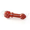 US Glass 4.5 tum Glass Trippy Swirls Spoon Hand Pipes Colorful Pipe för tobak Dry Herb