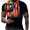 Herren T-Shirts 2023 Neue Sommer Herren Kinder 3D-Druck O-Ausschnitt Kurzarm T-Shirt 4. Juli Patriotisches Dekor USA Flagge Unabhängigkeitstag Tops T230522