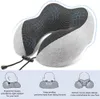 Masseur complet du corps UShape Oreiller de massage Voyage Avion Mousse à mémoire Oreillers cervicaux Tête de voiture Repose-cou Coussin d'air pour les soins de santé du sommeil 230517