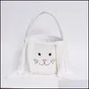 Other Festive Party Supplies Plush Easter Bunny Basket Long Ears Rabbit Bucket Easters Egg Storage Bag Kids Candy Gift Tote Bags F Dhpw0