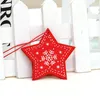 Kerstdecoraties 12 -stks/Lot Tree Decoratie houten sneeuw sneeuwpop decoratieve hangend vakantie feest navidad home decor